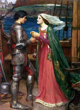 Waterhouse, John William : Tristan and Isolde with the Potion
